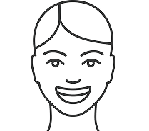 Facial diagram of gummy smile
