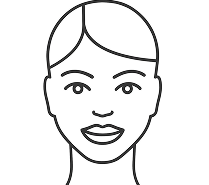 Facial diagram of lip flip